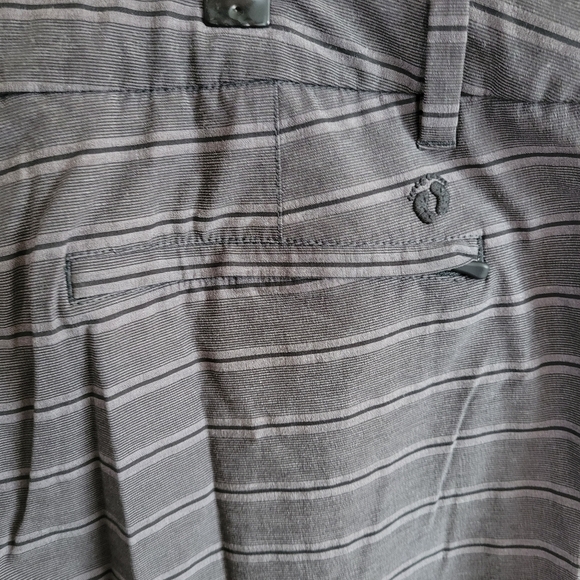 Hang ten board shorts black gray stripe pockets men's 40 - Picture 6 of 8